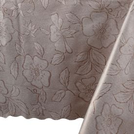 Toalha de Mesa Térmica 1,38X2,50 m Salehtex - Bege Jacquard