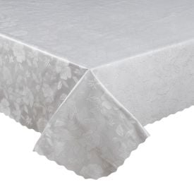 Toalha de Mesa Térmica 1,38X2,50 m Salehtex - Prata Jacquard