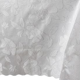 Toalha de Mesa Térmica 1,38X2,50 m Salehtex - Prata Jacquard