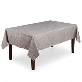 Toalha de Mesa Térmica 1,38X2,50 m Salehtex - Bege Jacquard