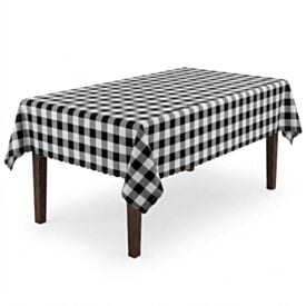 Toalha de Mesa Térmica 1,38X2,50 m Salehtex - Xadrez Preto