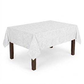 Toalha de Mesa Térmica 1,38X2,50 m Salehtex - Branca Jacquard