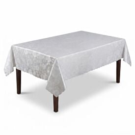 Toalha de Mesa Térmica 1,38X2,50 m Salehtex - Prata Jacquard