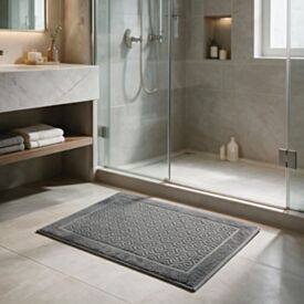 Toalha de Piso para Banheiro 45X68cm Spazio Havan Casa - Cinza Onix