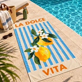 Toalha de Praia Aveludada 100% Algodão Döhler - Dolce Vita