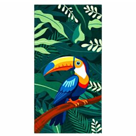 Toalha de Praia Aveludada 100% Algodão Döhler - Tucano