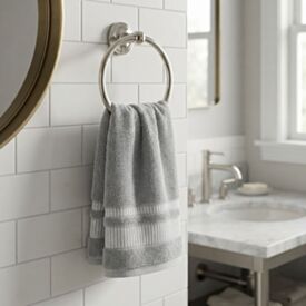 Toalha de Rosto 45 X 75 Valência Havan Casa - Prata