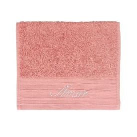 Toalha de Lavabo Bordada Desejos Havan Casa - Amor Rosa