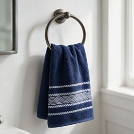 Toalha de Rosto 100% Algodão Napole Havan Casa - Azul Marinho