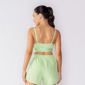 Top Feminino Esportivo Sem Costura Scream Menta