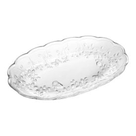 Travessa Retangular em Vidro New Butterfly Lyor 31Cm - Transparente