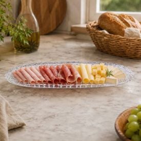 Travessa Oval de Cristal 30Cm Hauskraft - Transparente