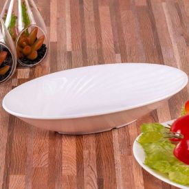 Travessa Oval Napoli Melamina Havan Casa 700Ml - Branco