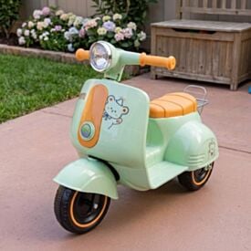 Triciclo Elétrico Avespa 6V com Som e Luz - Verde