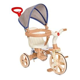 Triciclo Passeio e Pedal Ciclito Classic com Capota Calesita - Bege