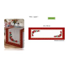 Trilho de Mesa Natal Athenas 35X1,00M Döhler - Flor e Sinos