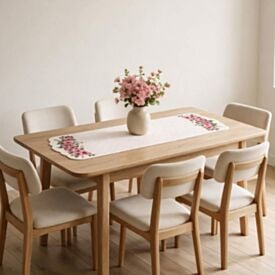 Trilho de Mesa Viena 40X120 cm Havan Casa - Floral Rosa