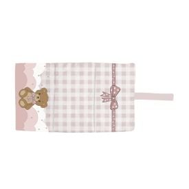 Trocador de Fraldas para Bebê Impermeável Havan Baby - Urso Rosa