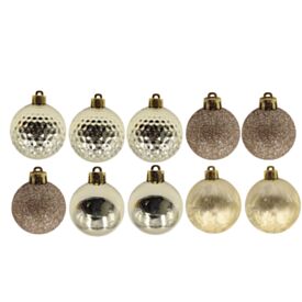Tubo de Bola de Natal 06Cm com 10 Unidades Havan Casa - Dourado