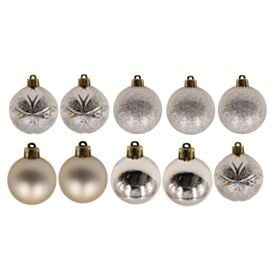 Tubo de Bola Natal 06Cm com 10 Unidades Havan Casa - Champanhe