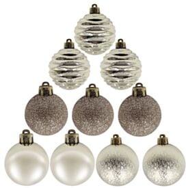 Tubo de Bola Natal 6Cm 10 Unidades Havan Casa - Champanhe