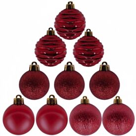 Tubo de Bola Natal 6Cm 10 Unidades Havan Casa - Vinho