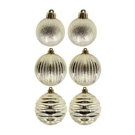Tubo de Bola Natal 08Cm com 06 Unidades Havan Casa - Dourado