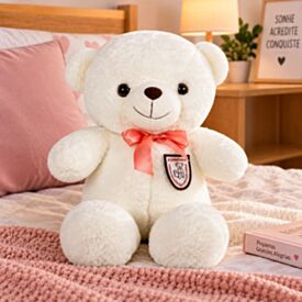 Urso de Pelúcia 40Cm Branco Havan Toys - HBR0334