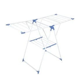 Varal De Chão Dobrável 92 Cm Clink - Branco e Azul