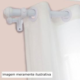 Varão de Cortina Grosso Duplo 3,00 m Fosco Havan - Branco Fosco 