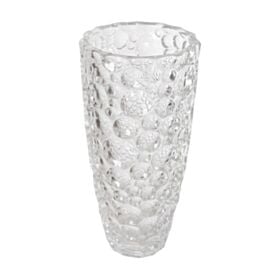 Vaso em Vidro Florarte Transparente 25Cm - Texturizado