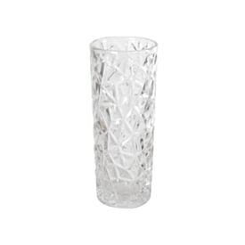 Vaso de Vidro Transparente Florarte 25Cm - Texturizado