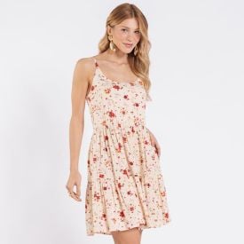 Vestido Feminino De Al&ccedil;a Em Viscose Boby Blues Estampado