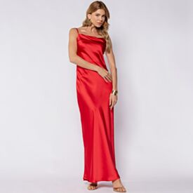 Vestido Feminino Longo Em Cetim Patricia Foster