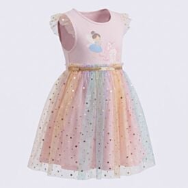 Vestido Infantil Menina 1 a 3 Anos Em Tule Yoyo Kids Tie Dye Fada