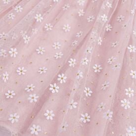 Vestido Infantil Menina 1 a 3 Anos Em Tule Yoyo Kids Flor Margarida