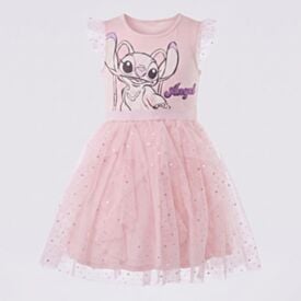 Vestido Infantil Menina 4 a 10 anos Em Tule Disney Disney Angel