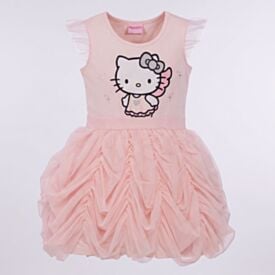Vestido Infantil Menina 4 a 10 Anos Em Tule Sanrio