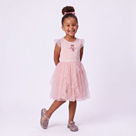 Vestido Infantil Menina Bailarina 4 a 10 Anos Marmelada Rosa