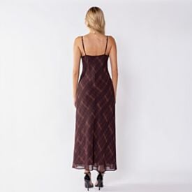 Vestido Longo Feminino Com Renda No Decote Boby Blues