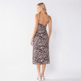 Vestido Midi Feminino Com Al&ccedil;as Finas Boby Blues