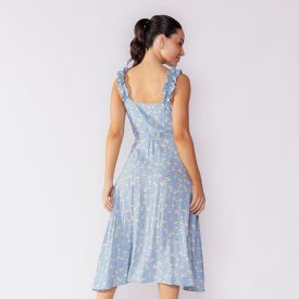 Vestido Midi Feminino Com Fenda Boby Blues