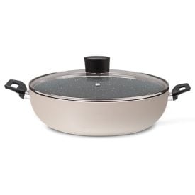 Wok Ebony com Tampa 28Cm Brinox - Champagne