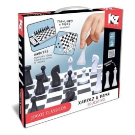 Jogo De Xadrez E Dama Educativo Elka Kz - 1276