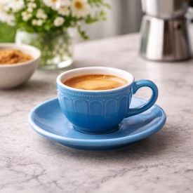 Xicara de Café com Pires Colors Lyor 80Ml - Sortido
