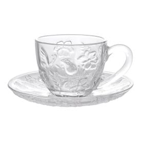 Xícara de Café com Pires Spring 100 ml Hauskraft - Transparente