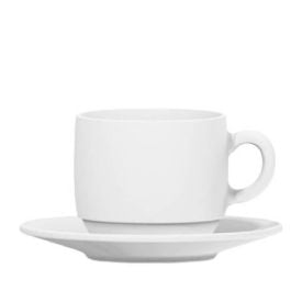 Xícara Com Pires Opaline Nadir 240Ml - Branco