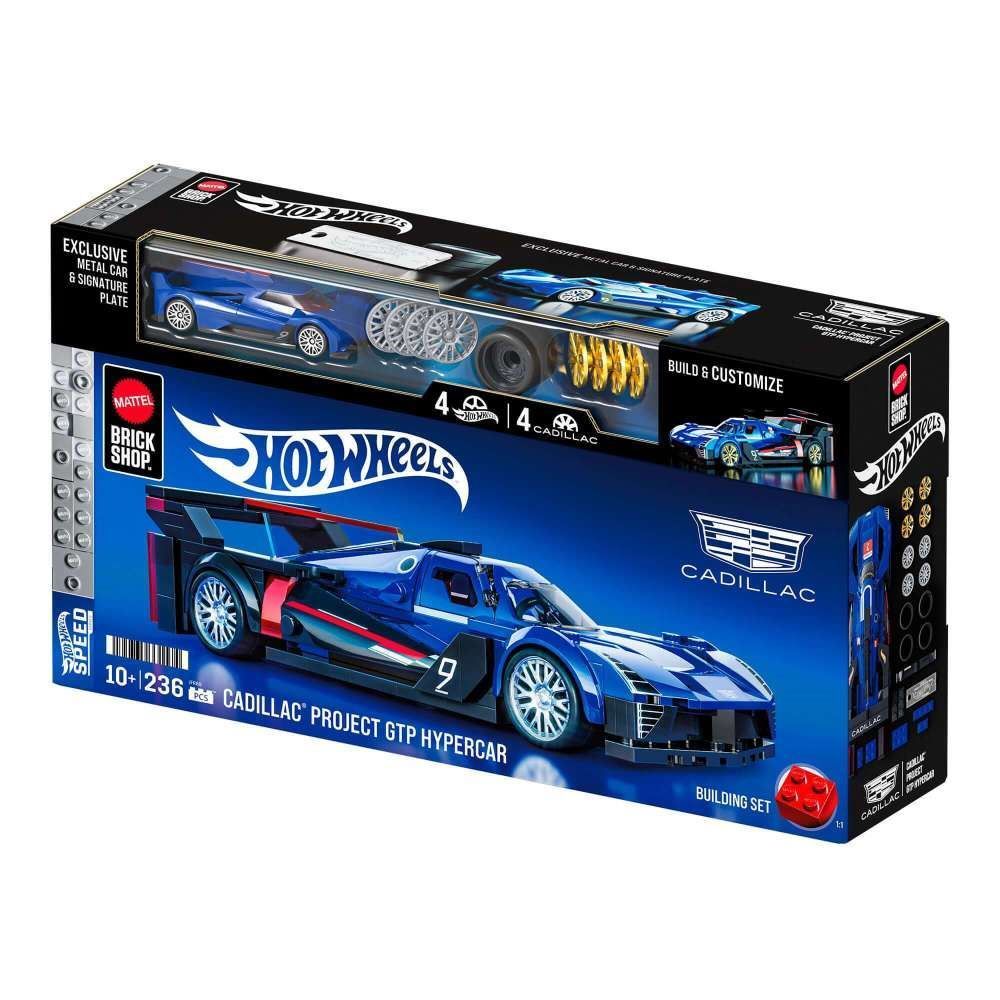 Mattel Brick Shop Jogo de Construção Cadillac Gtp Hypercar Hot