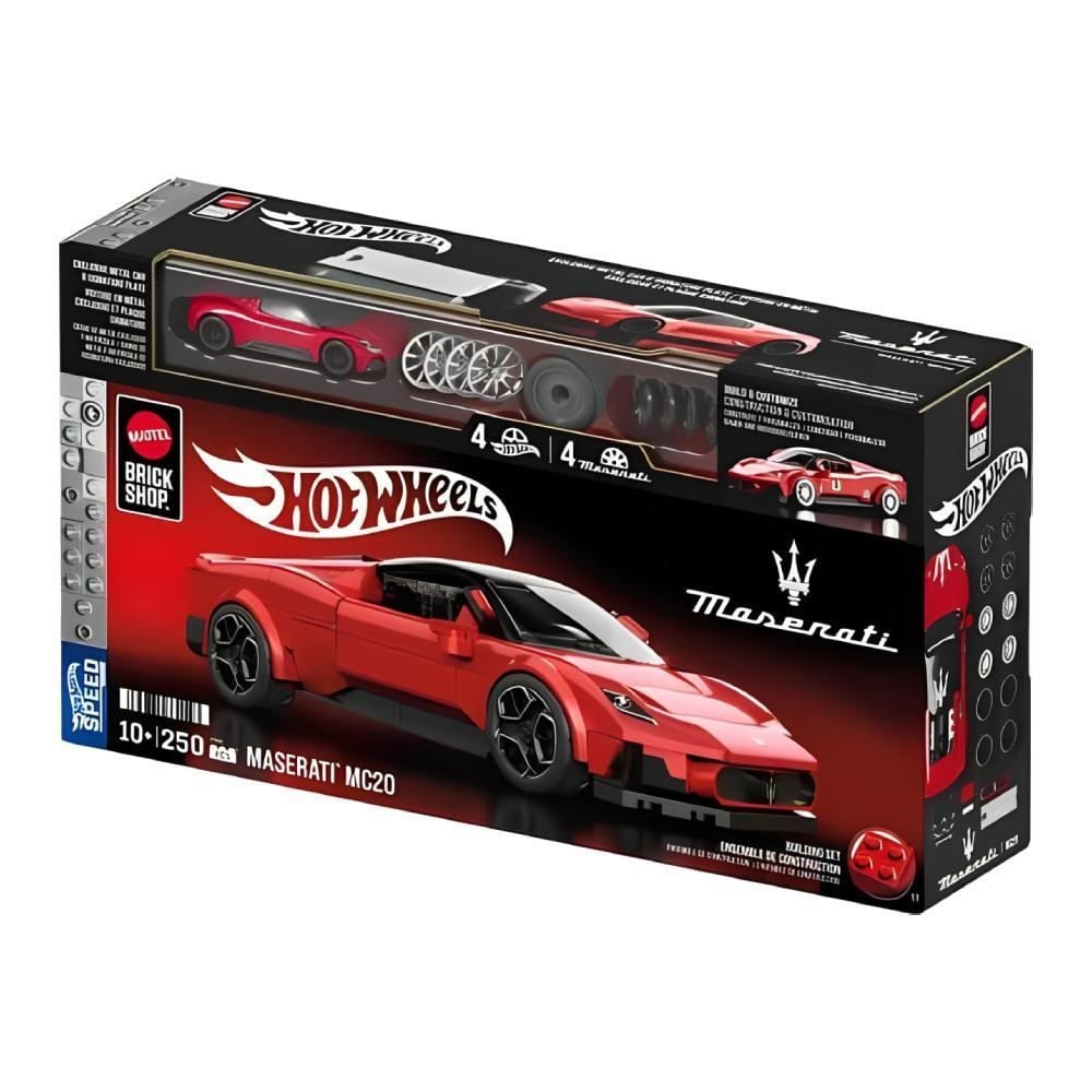 Mattel Brick Shop Jogo de Construção Maserati Mc20 Hot Wheels - JFR90