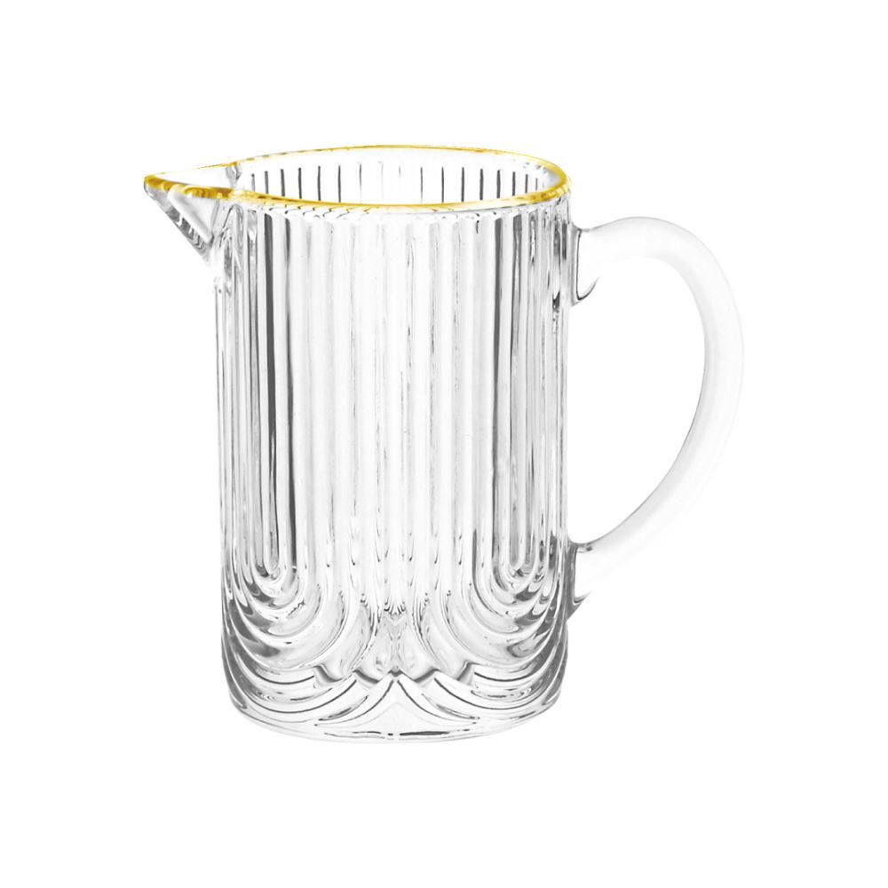 Leiteira de Vidro Filete Dourado 260Ml Allmix - Laure